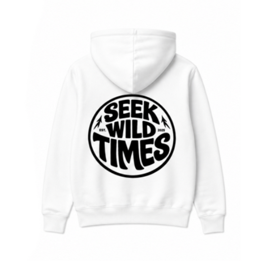 Seek Wild Times Hoodie (White)